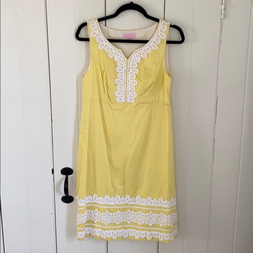 Yellow Lilly Pulitzer shift 10
